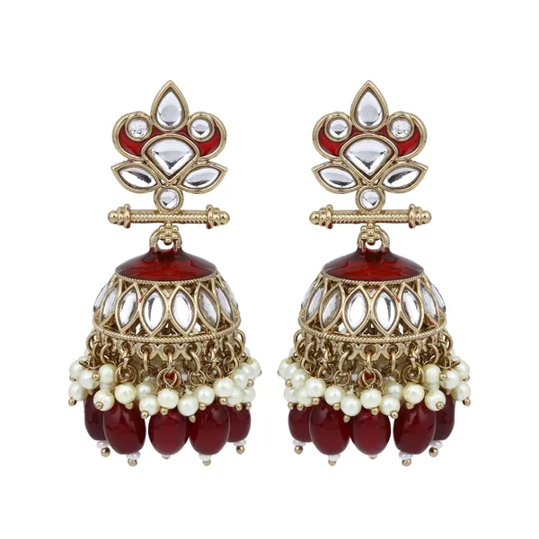 Gold_plated_Kundan_&_Meenakari_Jhumka_Earrings