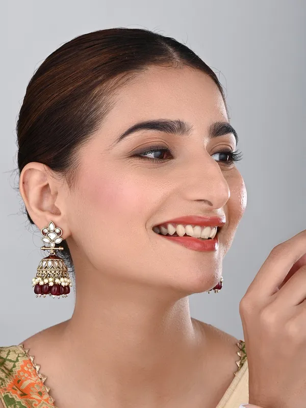 Gold_plated_Kundan_&_Meenakari_Jhumka_Earrings