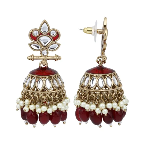 Gold_Plated_Kundan_&_Meenakari_Jhumka_Earrings