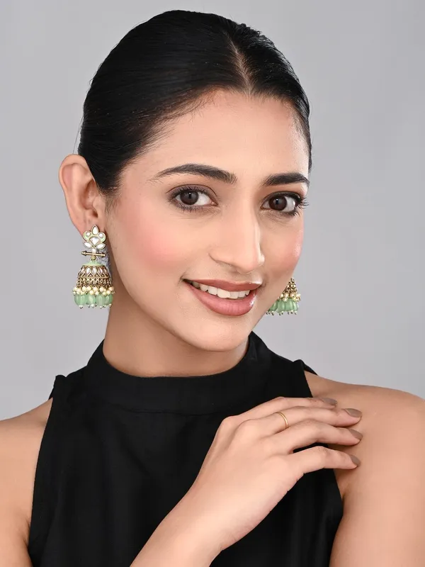 Gold_plated_Kundan_&_Meenakari_Jhumka_Earrings