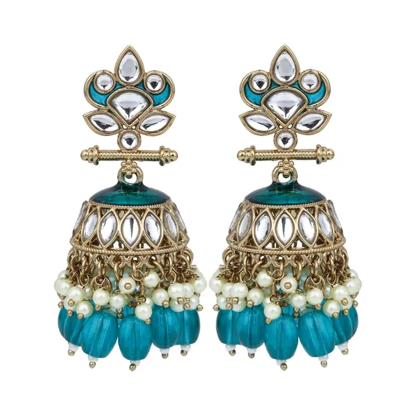 Gold_plated_Kundan_&_Meenakari_Jhumka_Earrings