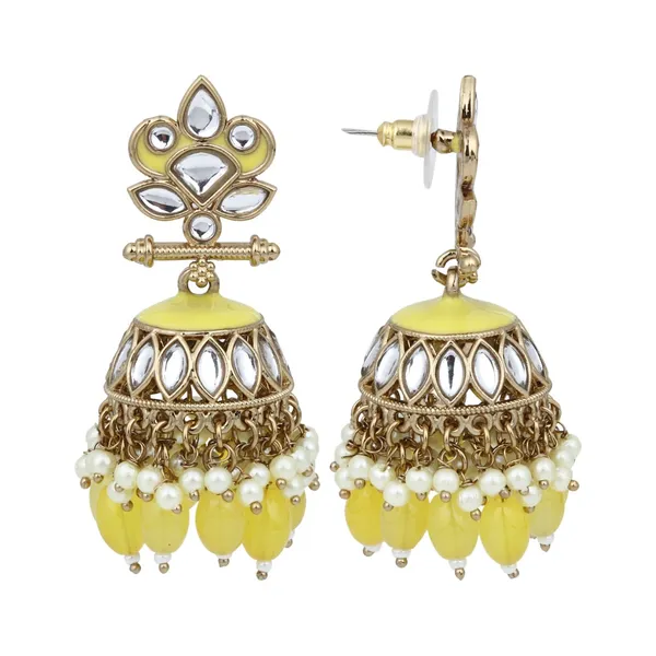 Gold_Plated_Kundan_&_Meenakari_Jhumka_Earrings