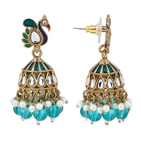 Peacock_Inspired_Jhumka_Earrings