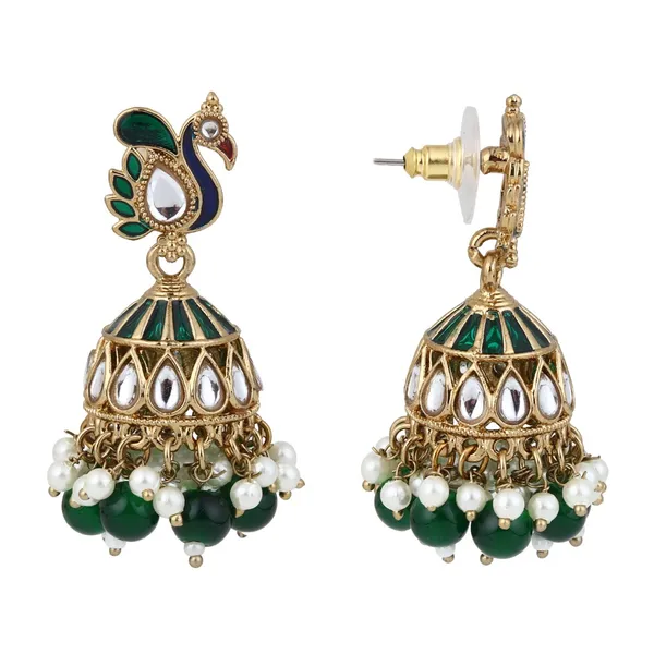 Peacock-inspired_jhumka_earrings