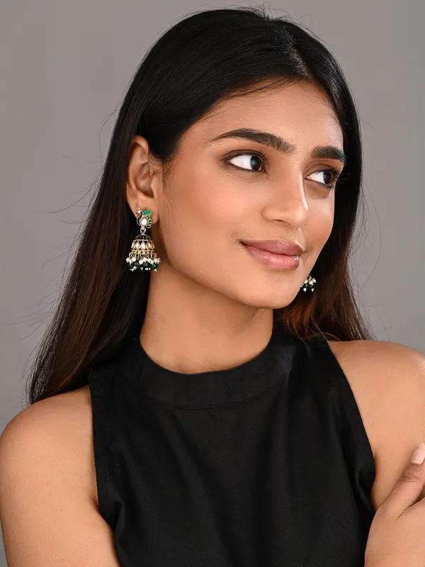 Peacock-inspired_jhumka_earrings