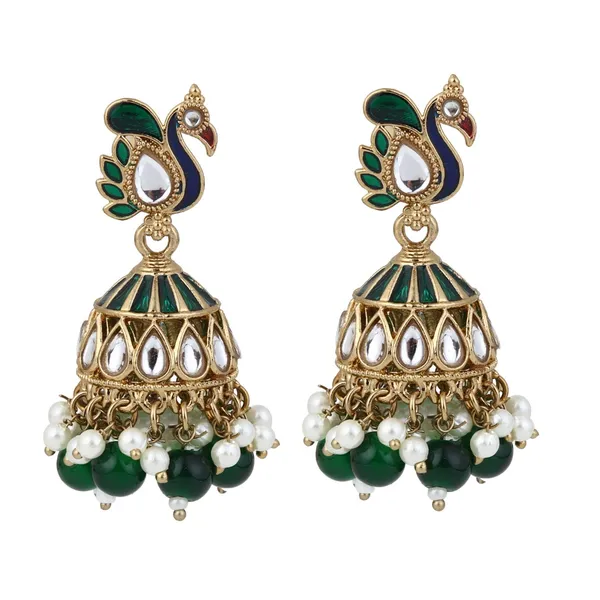 Peacock_Inspired_Jhumka_Earrings