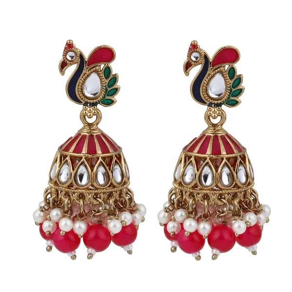 Peacock-inspired_jhumka_earrings