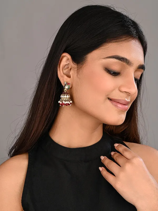 Peacock_Inspired_Jhumka_Earrings