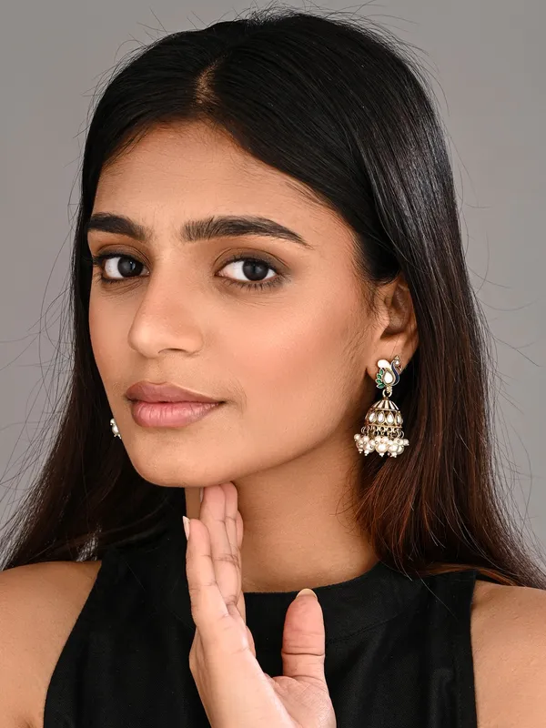 Peacock_Inspired_Jhumka_Earrings