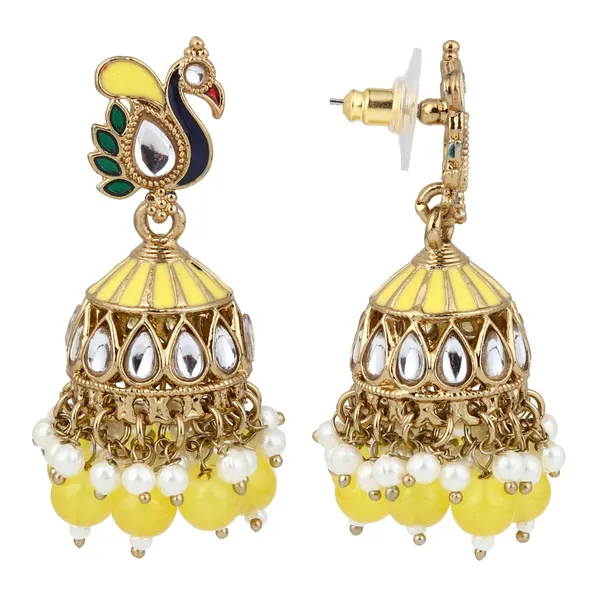 Peacock-inspired_jhumka_earrings