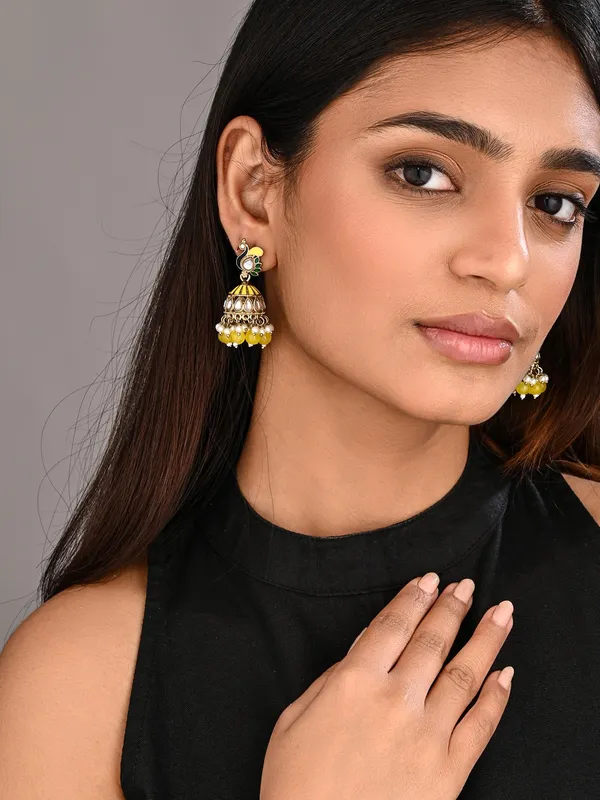 Peacock_Inspired_Jhumka_Earrings