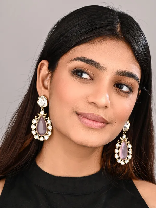 Gold_Plated_Kundan_Teardrop_Earrings_For_Women