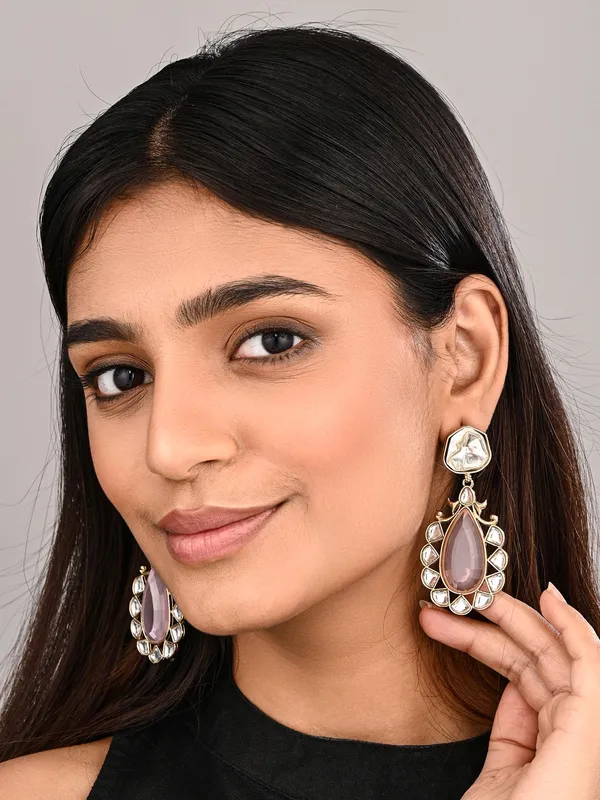 Gold_Plated_Kundan_Teardrop_Earrings_For_Women