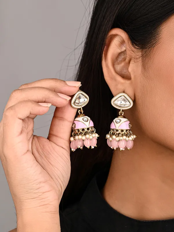 Enamelled_Jhumka_Earring