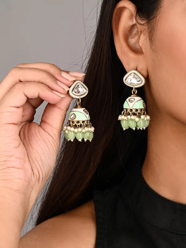 Enamelled_Jhumka_Earring