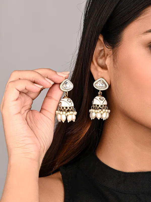 Enamelled_Jhumka_Earring