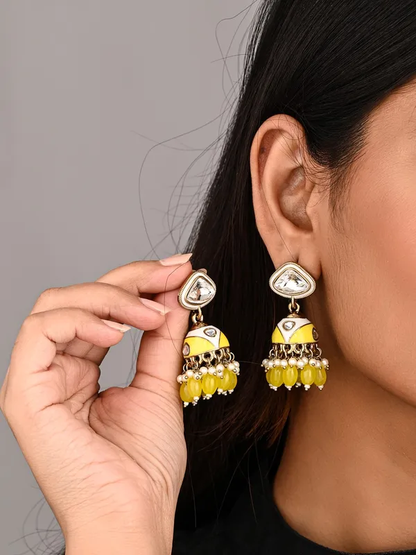 Enamelled_Jhumka_Earring