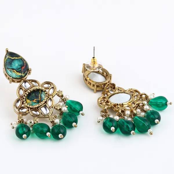 Gold-Plated_Kundan_Chandelier_Earrings_with_Bead_Drops