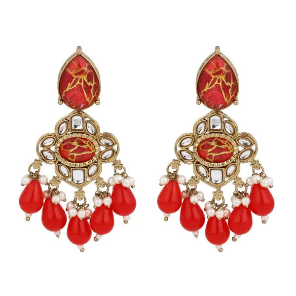 Gold_Plated_Kundan_Chandelier_Earrings_With_Bead_Drops