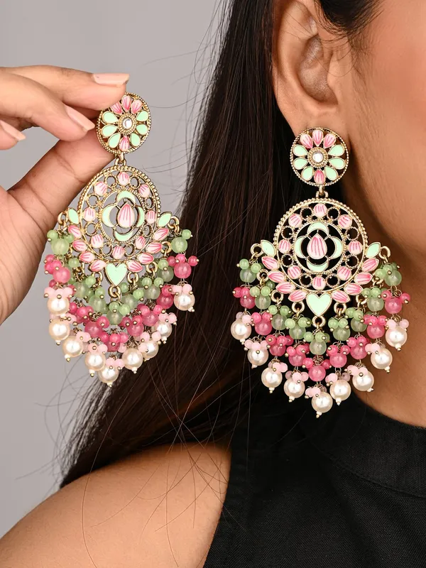 Vibrant_Chandbali_Pearl_Drop_Earrings