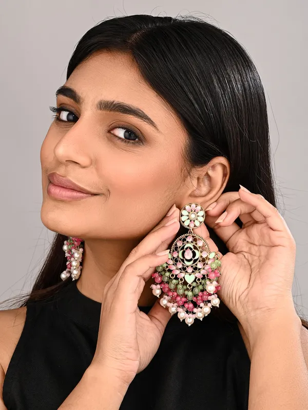 Vibrant_Chandbali_Pearl_Drop_Earrings