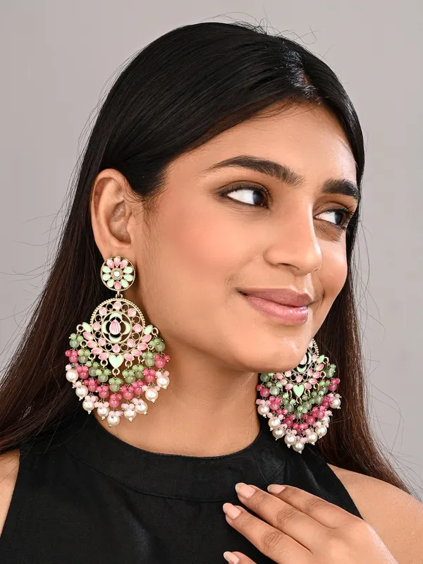 Vibrant_Chandbali_Pearl_Drop_Earrings