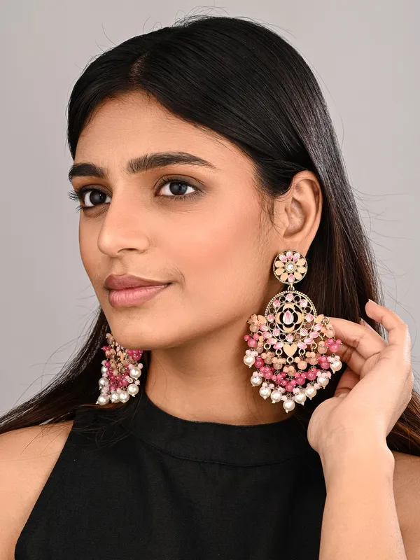 Vibrant_Chandbali_Pearl_Drop_Earrings