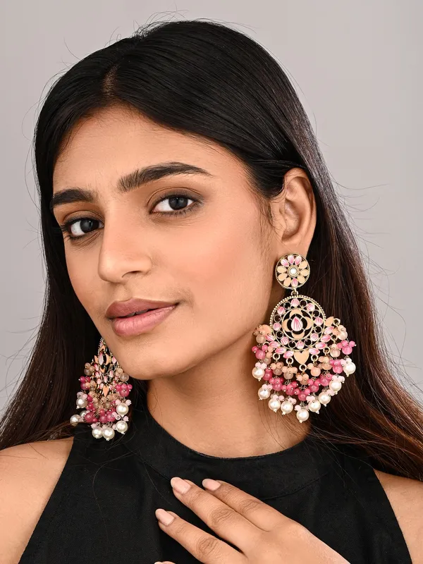 Vibrant_Chandbali_Pearl_Drop_Earrings