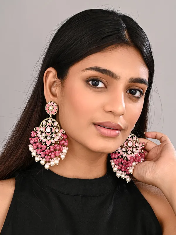 Vibrant_Chandbali_Pearl_Drop_Earrings