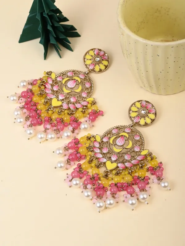Vibrant_Chandbali_Pearl_Drop_Earrings