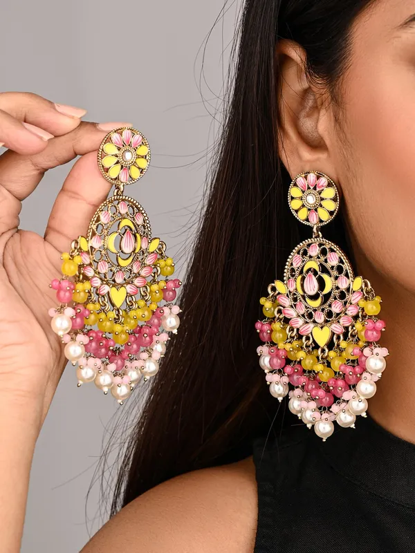 Vibrant_Chandbali_Pearl_Drop_Earrings