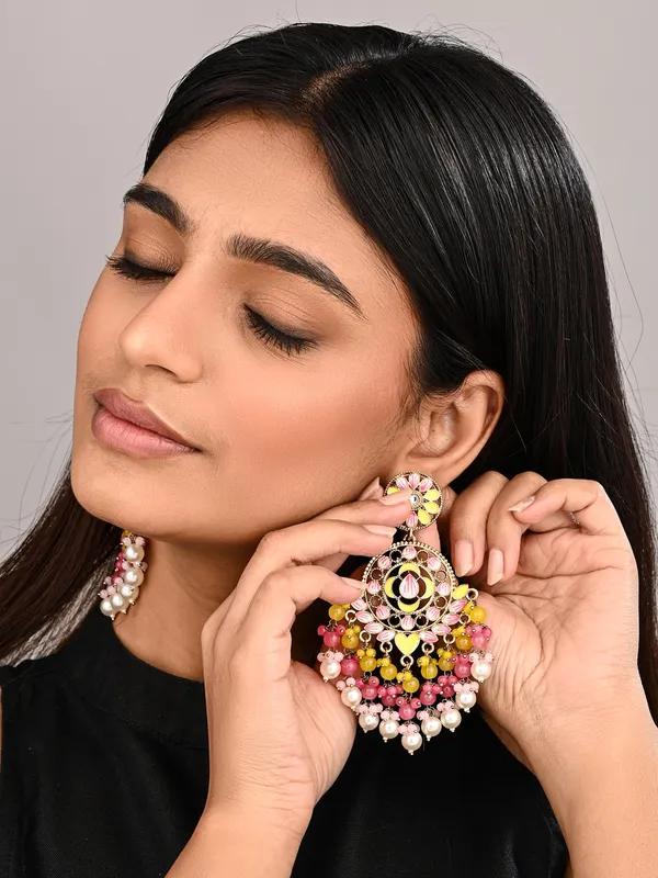 Vibrant_Chandbali_Pearl_Drop_Earrings