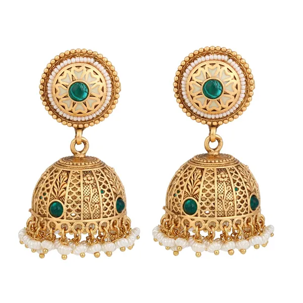 Royal_Stone_Antique_Jhumka_Earrings