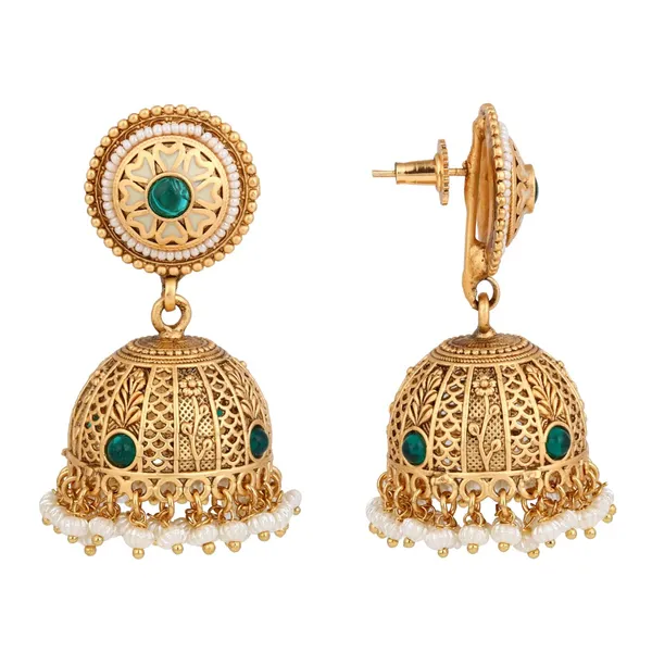 Royal_Stone_Antique_Jhumka_Earrings