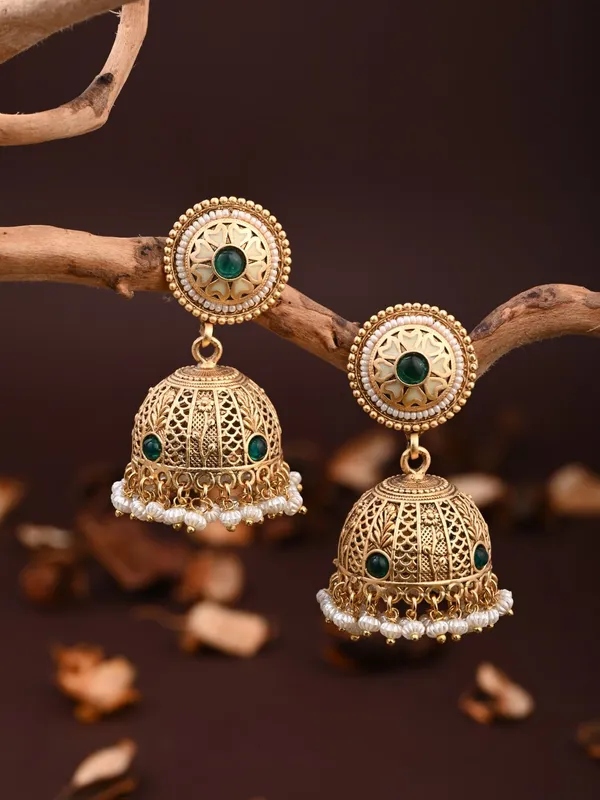Royal_Stone_Antique_Jhumka_Earrings