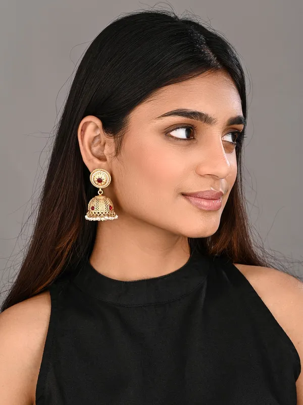 Royal_Stone_Antique_Jhumka_Earrings