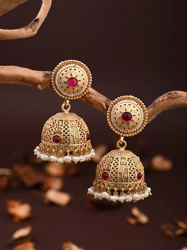 Royal_Stone_Antique_Jhumka_Earrings