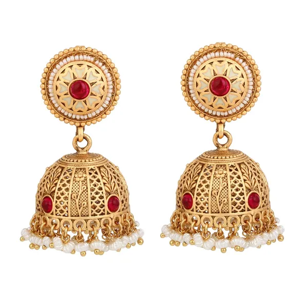 Royal_Stone_Antique_Jhumka_Earrings