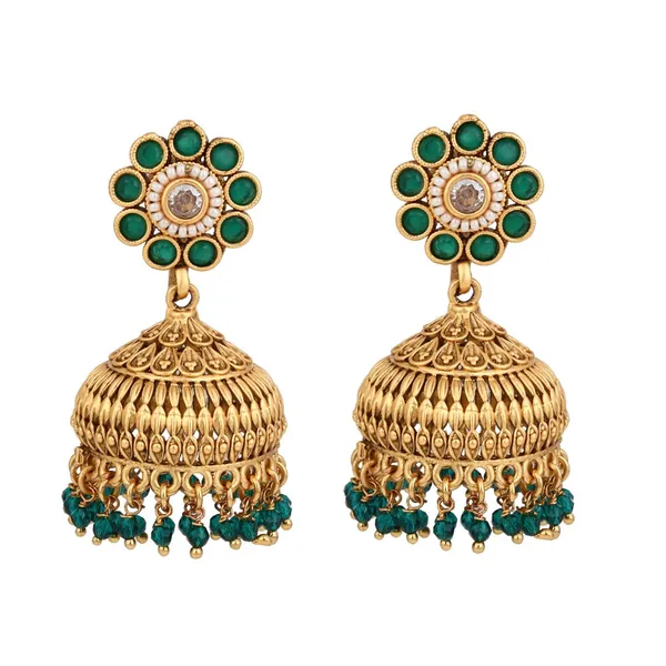 Emerald_Bloom_Copper_Jhumka_Earrings