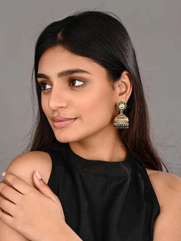 Emerald_Bloom_Copper_Jhumka_Earrings