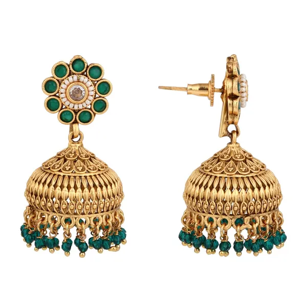 Emerald_Bloom_Copper_Jhumka_Earrings