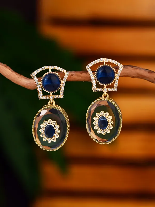 Monalisa_Stone_&_Gold-Tone_transparent_stone_Drop_Earrings