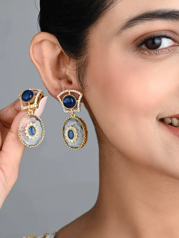 Monalisa_Stone_&_Gold-Tone_transparent_stone_Drop_Earrings
