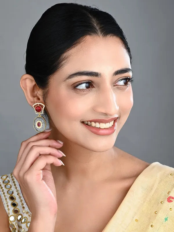 Monalisa_Stone_&_Gold-Tone_transparent_stone_Drop_Earrings
