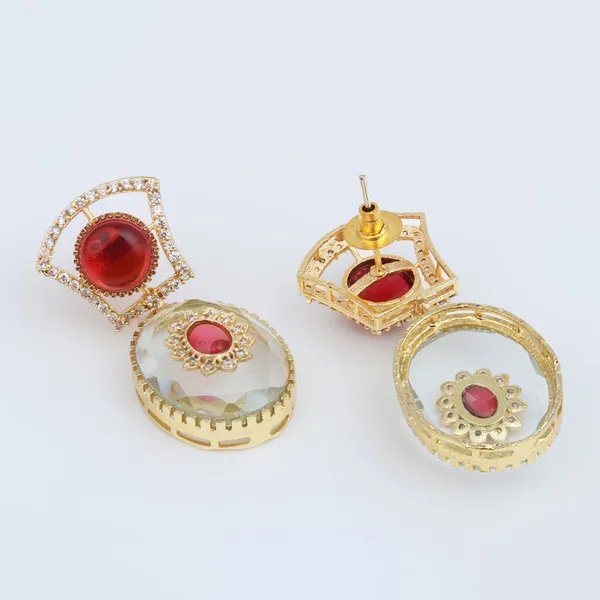 Monalisa_Stone_&_Gold-Tone_transparent_stone_Drop_Earrings