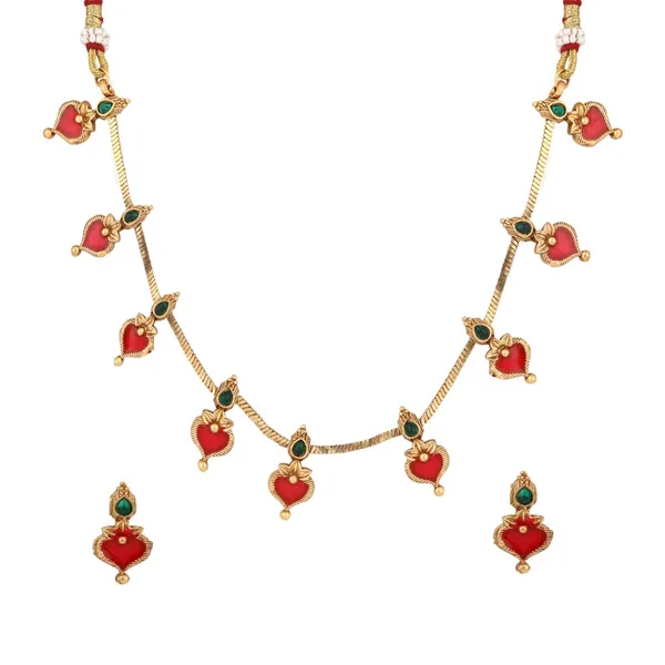 Red_Meenakari_Floral_Alloy_Necklace_Set