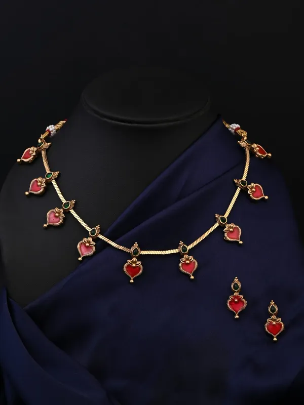 Red_Meenakari_Floral_Alloy_Necklace_Set