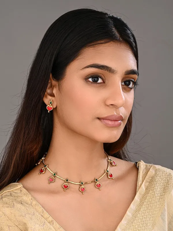Red_Meenakari_Floral_Alloy_Necklace_Set