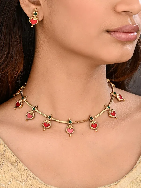Red_Meenakari_Floral_Alloy_Necklace_Set