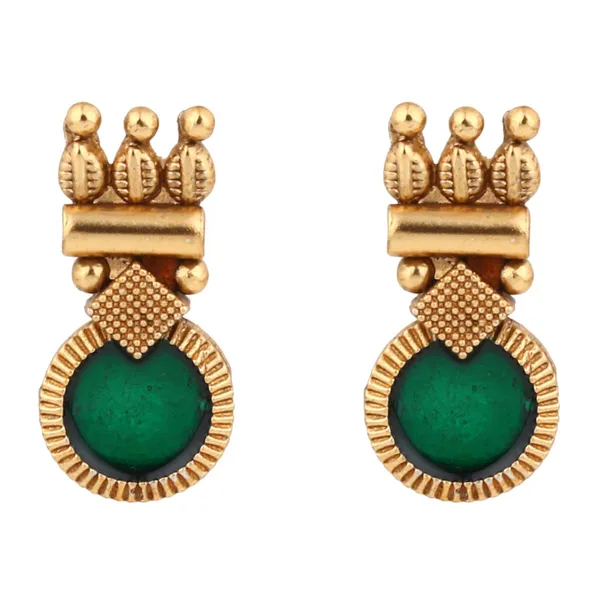 Gold-Tone_Green_Meenakari_Drop_Necklace_Set